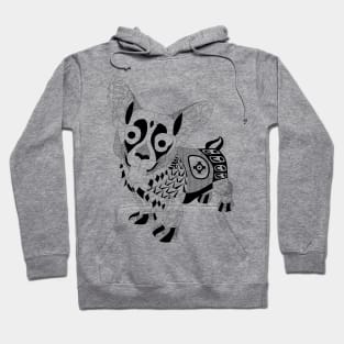 kawaii corgi dog ecopop in little royal pattern art Hoodie